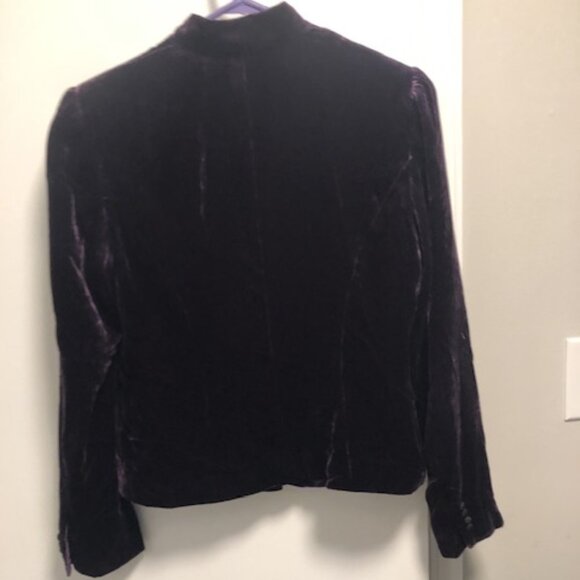 Lauren Ralph Lauren Purple Velvet Blazer - Picture 2 of 3